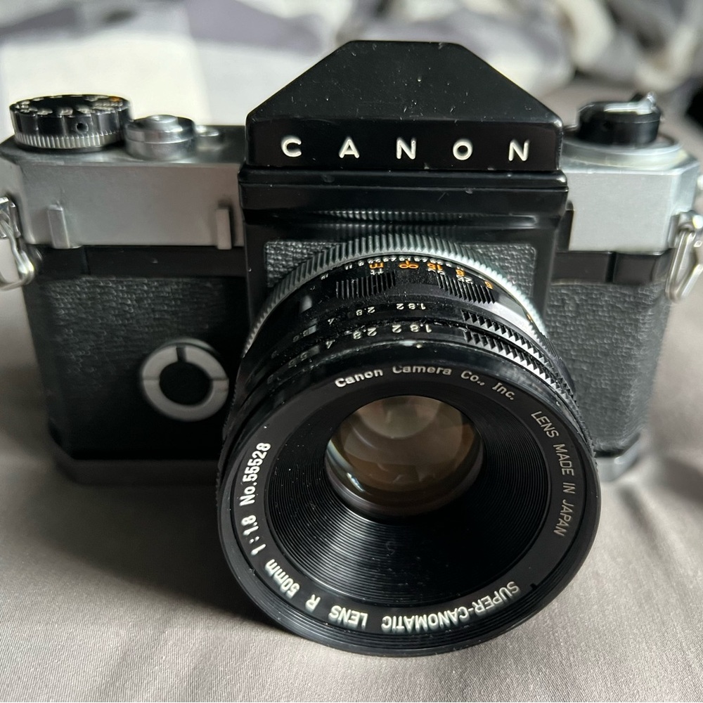 1959 Canon CanonFlex Black and Silver Camera